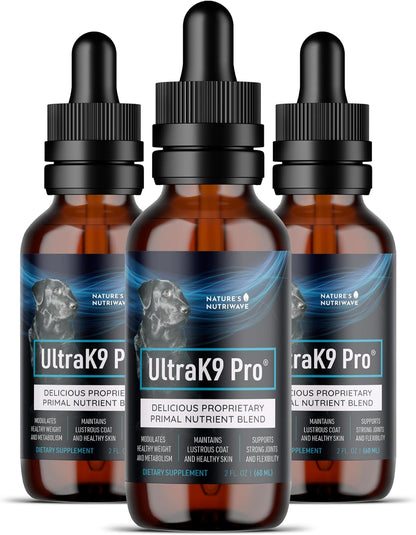 UltraK9 Pro Drops for Dogs – 9-Nutrient Formula – 60ml, 3 Month Supply