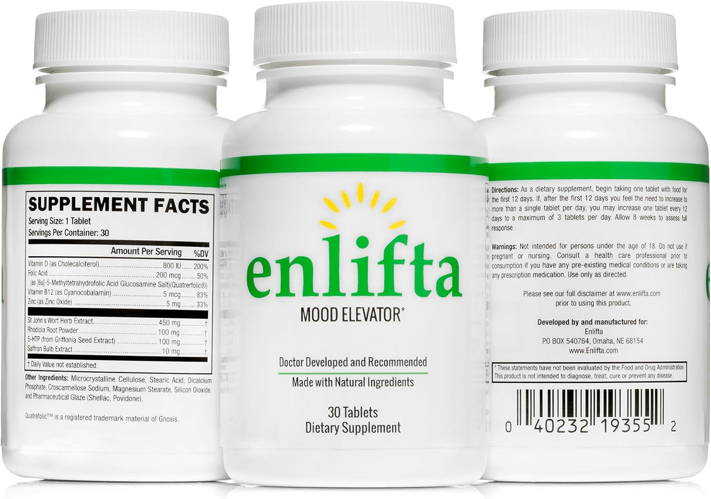 Enlifta Mood Supplement – For Stress, Sleep and Emotional Wellbeing, 30 Tablets - görsel 2