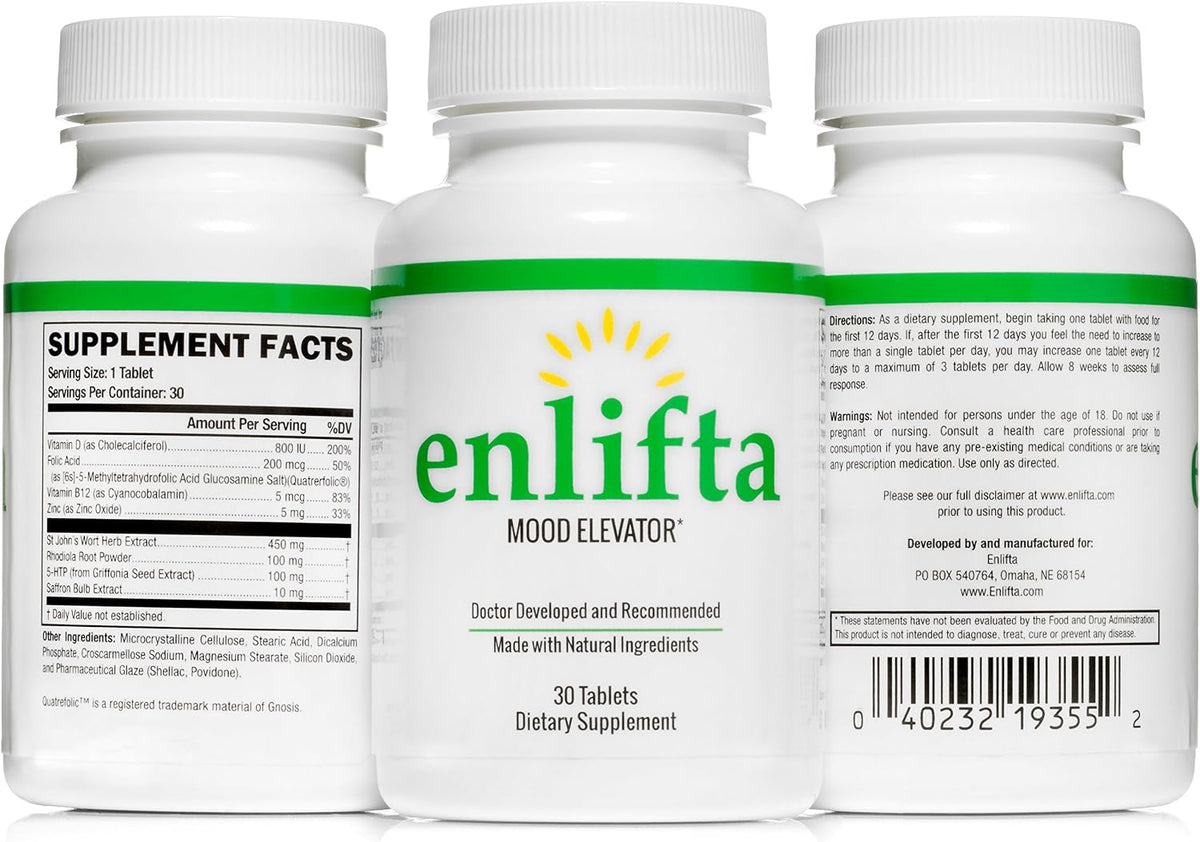 Enlifta Mood Supplement – For Stress, Sleep and Emotional Wellbeing, 30 Tablets - görsel 2