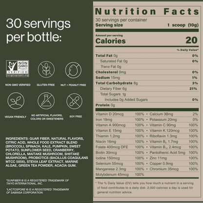 B.WILD Plant-Based Multivitamin Superfood Drink Mix – Peach Green Tea – 30 Servings – Vegan, Gluten-free