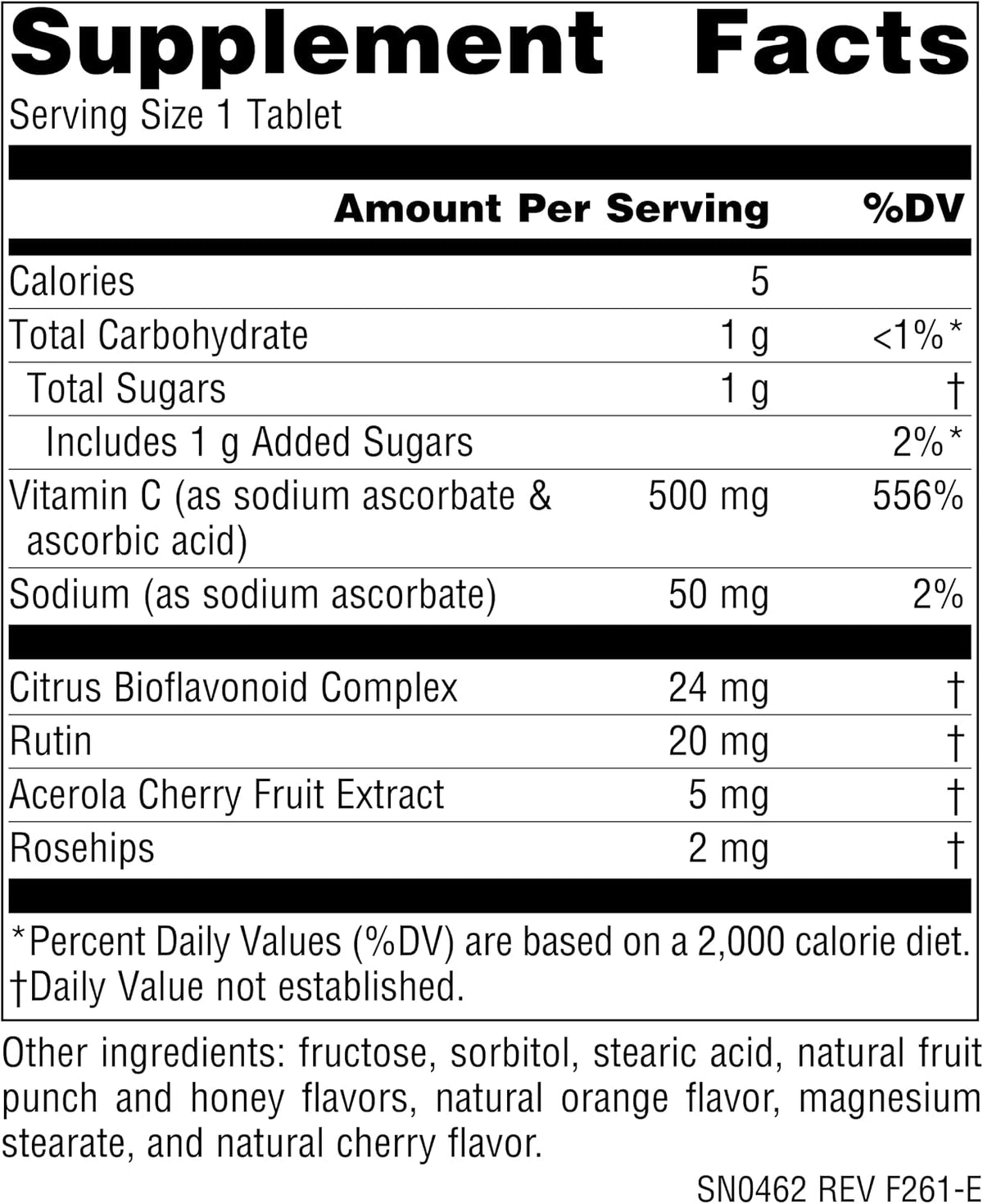 Source Naturals Chewable C, Acerola Cherry, 500mg - 100 Fruit Flavoured Tablets - görsel 2