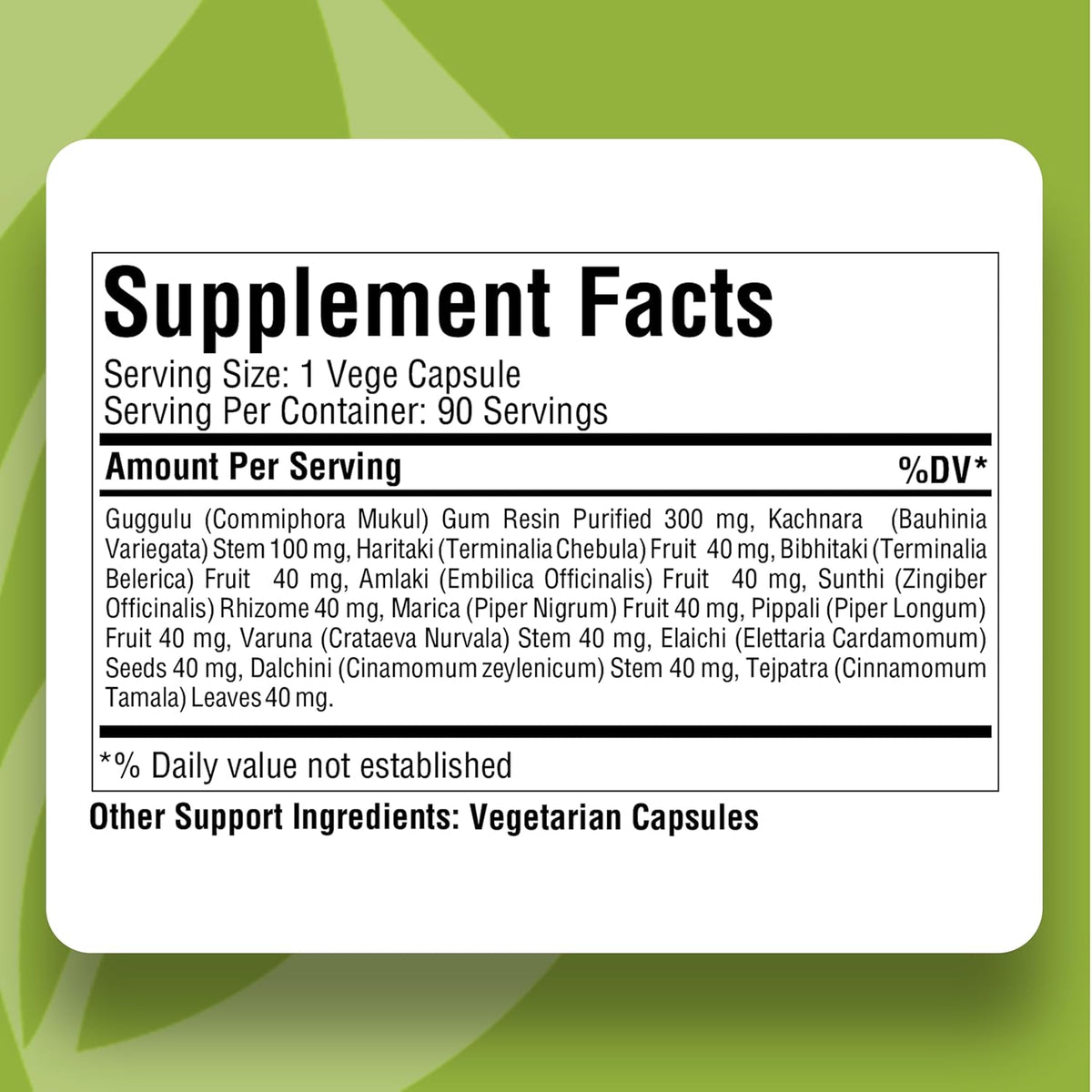 Herbsforever Kanchnara Guggul – Ayurvedic Herbal Supplement for Thyroid and Lymphatic Health, 90 Vegan Capsules - görsel 3