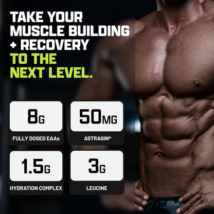 Nutrex Research EAA Hydration | EAA + BCAA Powder | 30 Servings (Lemon & Lime)