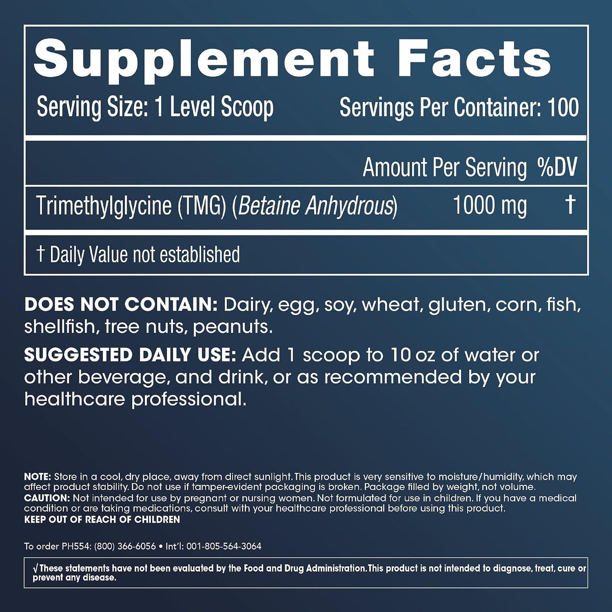 ProHealth Longevity TMG Pro 100g Bulk Powder (Trimethylglycine - Betaine Anhydrous) - Methylation Support - görsel 2