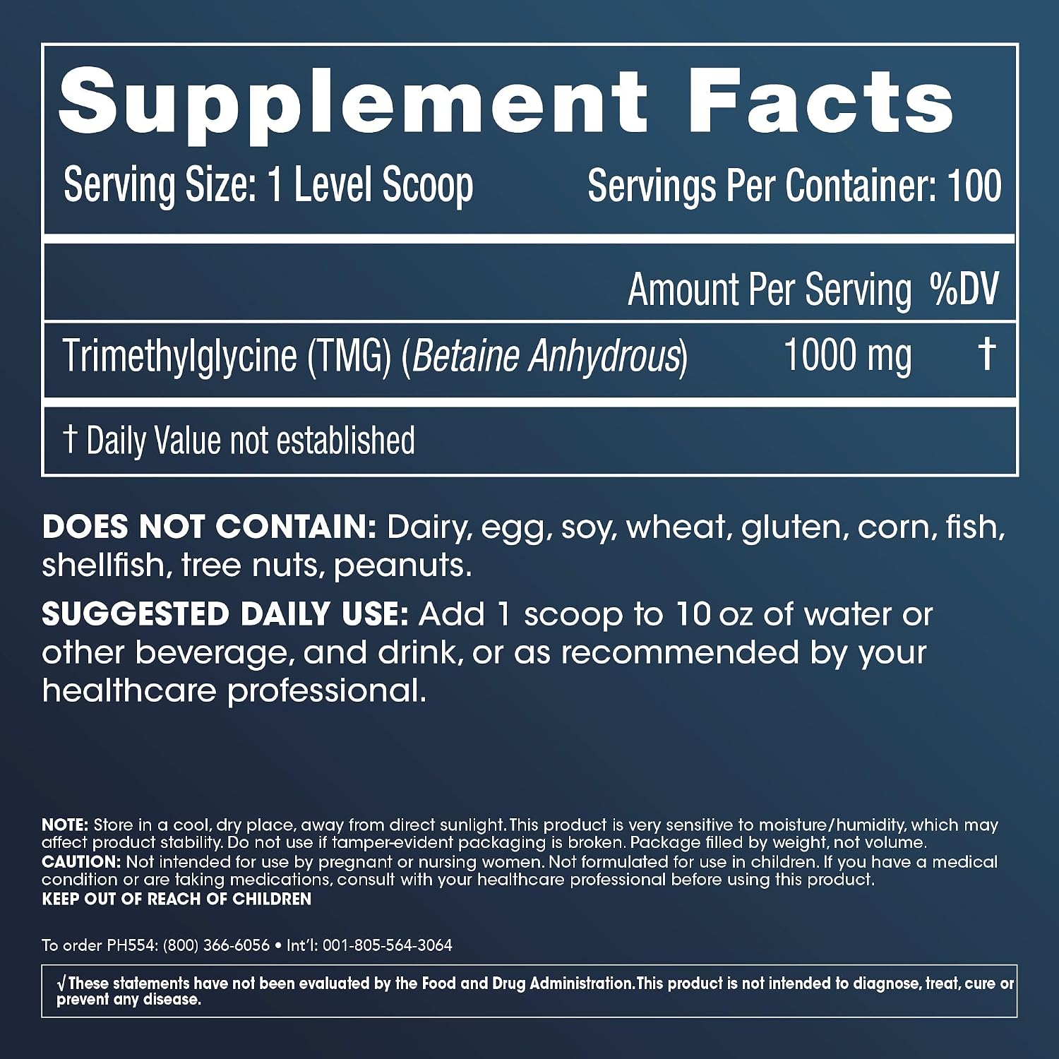 ProHealth Longevity TMG Pro 100g Bulk Powder (Trimethylglycine - Betaine Anhydrous) - Methylation Support - görsel 2