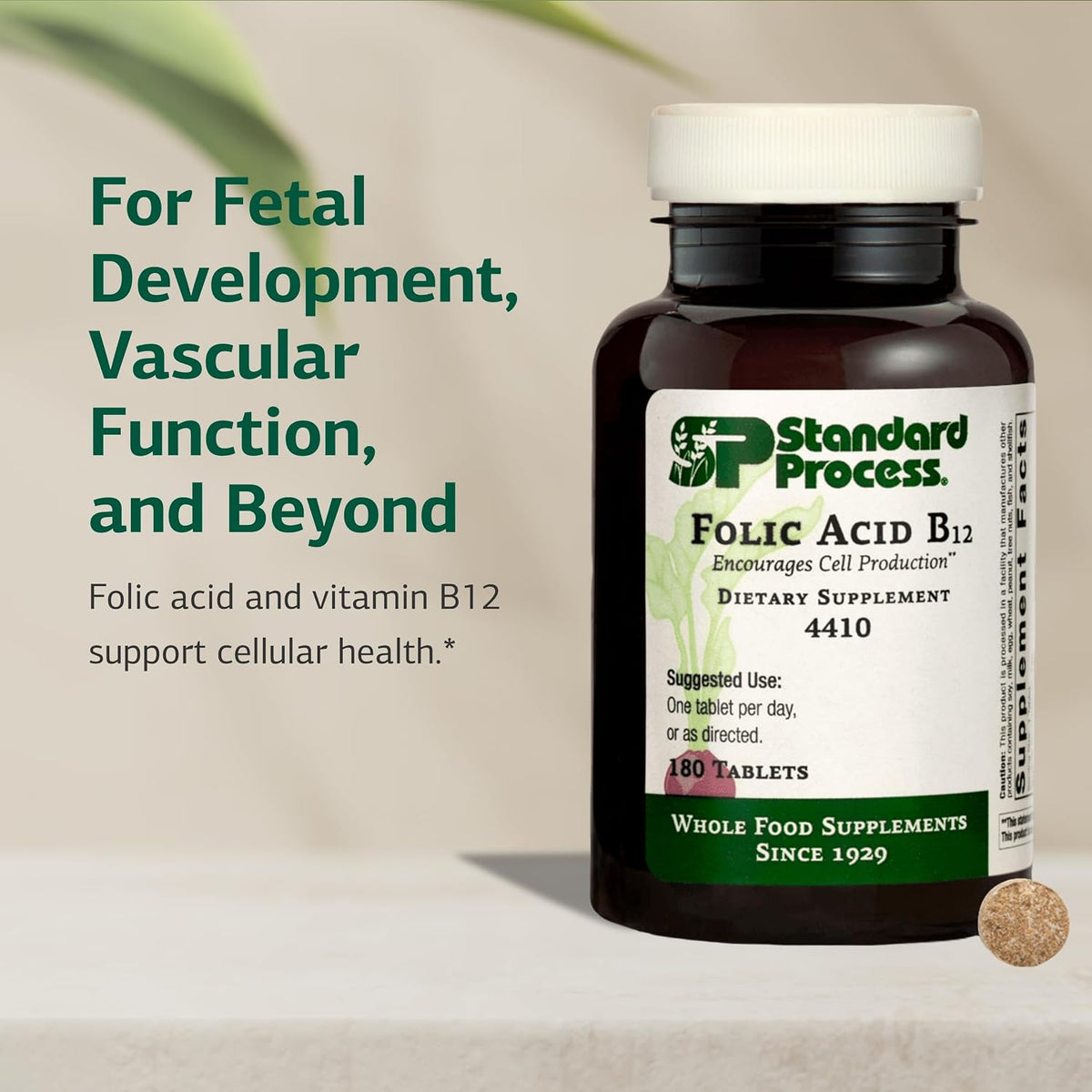 Standard Process Inc. Folic Acid B12-180 Tablets - görsel 3