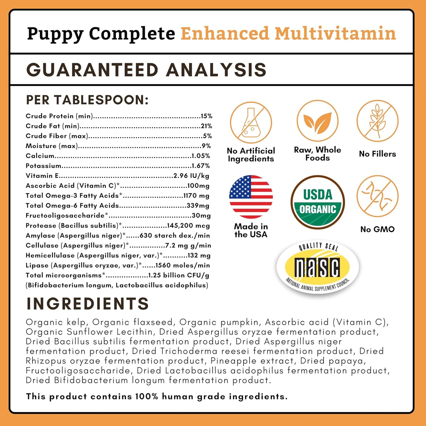 Wholistic Pet Organics Puppy Complete – Dog Multivitamin Powder for Puppies (45 Scoops) - görsel 5