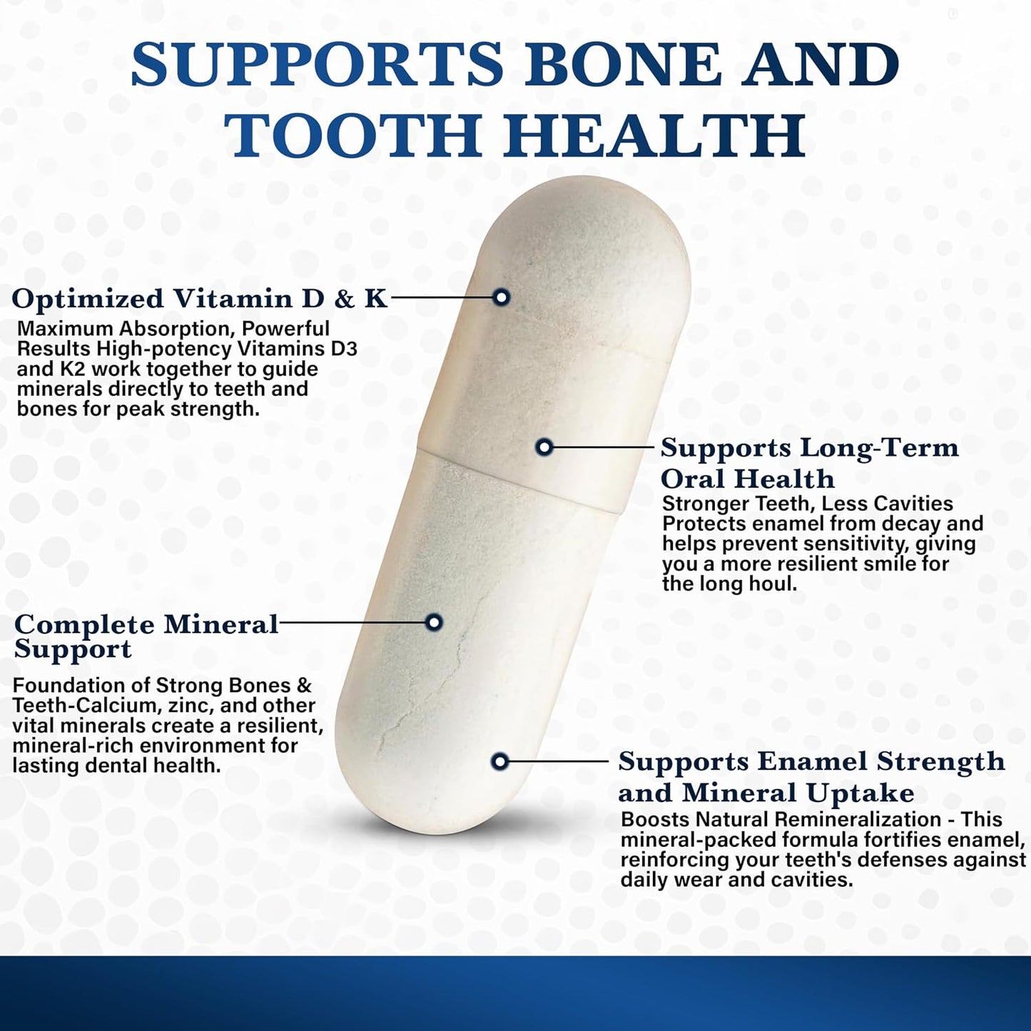 Living Well Dr. Michelle Tooth and Bone Formula with D3, K2 – 120 Capsules - görsel 4