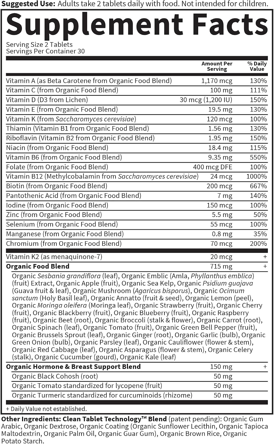 Garden of Life Mykind Women's 40+ Organic Multivitamin, 60 Tablets - görsel 5