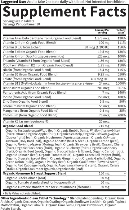 Garden of Life Mykind Women's 40+ Organic Multivitamin, 60 Tablets
