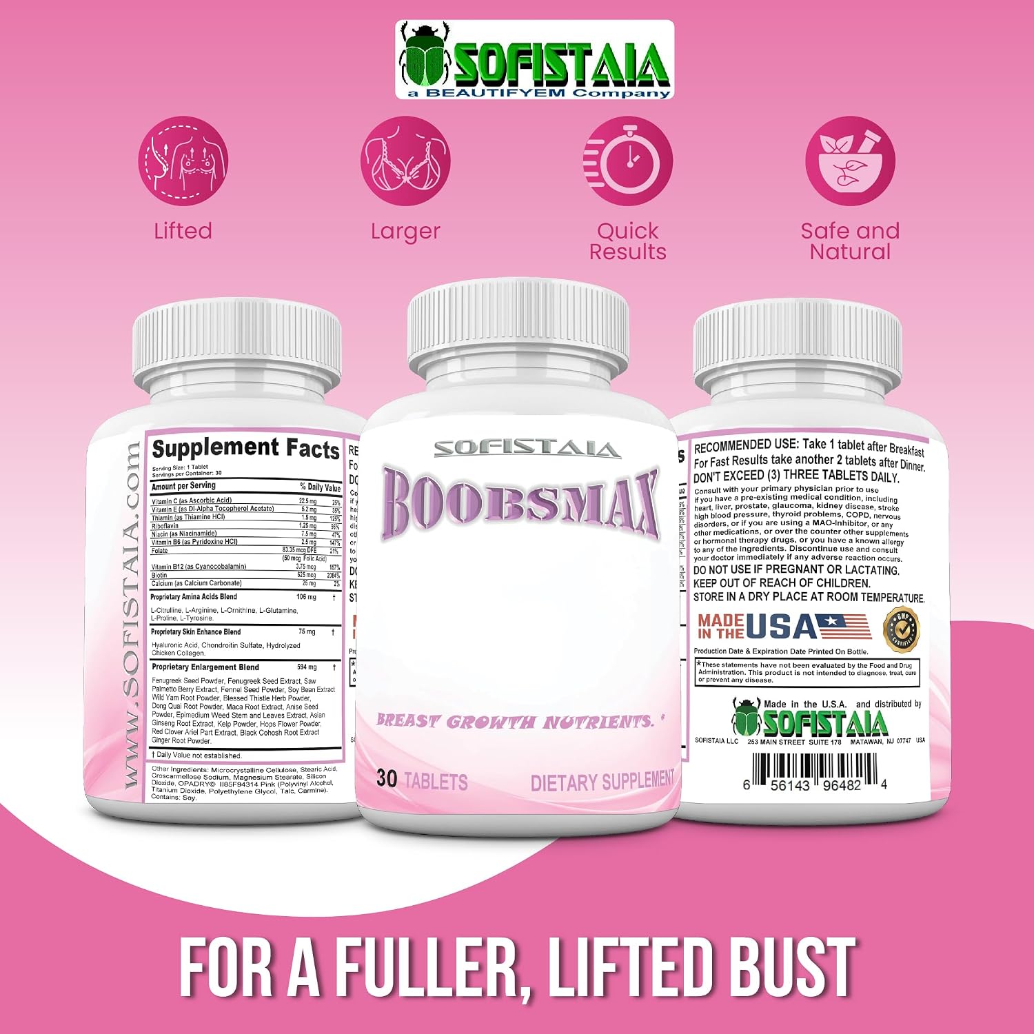 BOOBSMAX Natural Bust Enhancement Tablets - görsel 5