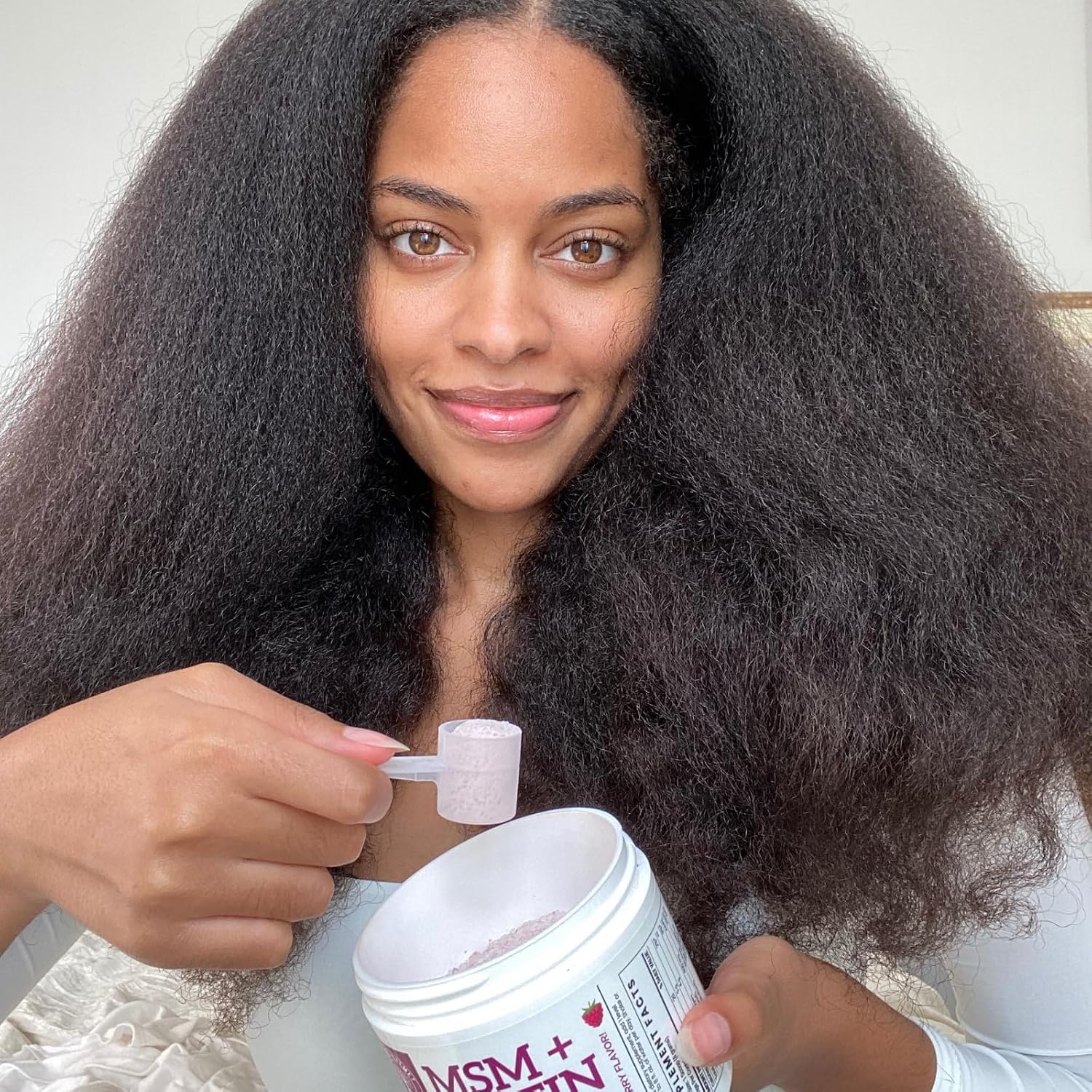Qhemet Biologics MSM + Biotin Hair Nutrient Drink Mix - Wildberry Powder for Lush Volume (241 g) - görsel 5