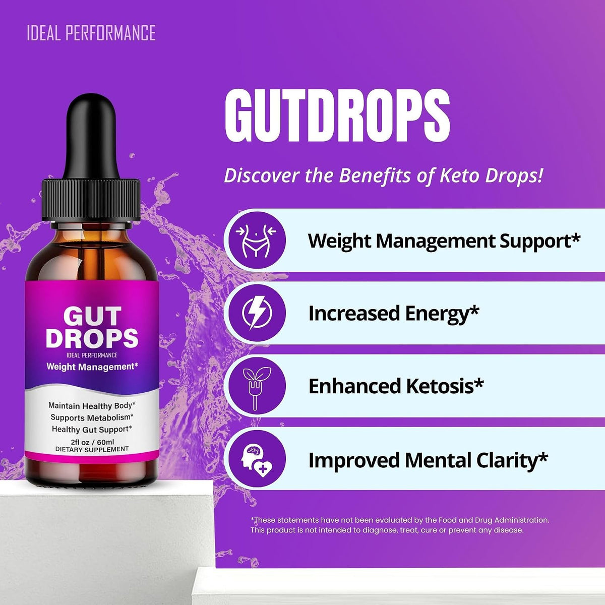 Gut Drops, Official GutDrops Supplement Liquid Droppers – Maximum Strength, All Natural Liquid Formula - görsel 5