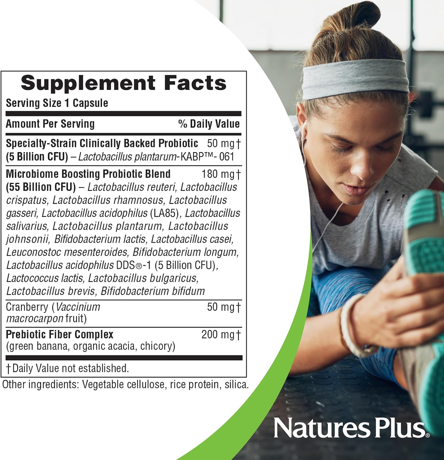 NaturesPlus GI Natural Probiotic for Women - 30 Capsules - Digestive & Immune Support, Urinary Tract Health - with Cranberry - Gluten-free - 30 Servings - görsel 4