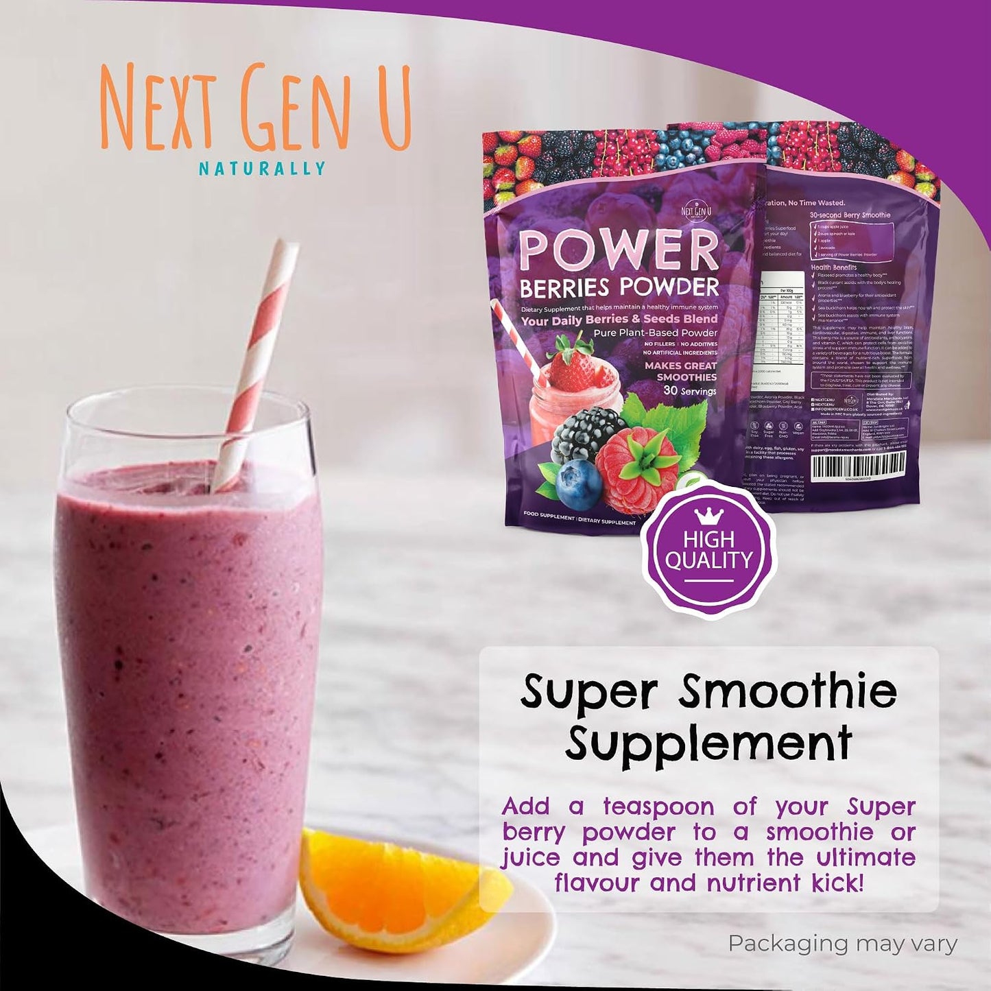 Super Berry Powder - Berry Superfood Blend for Smoothies and Detox - görsel 2