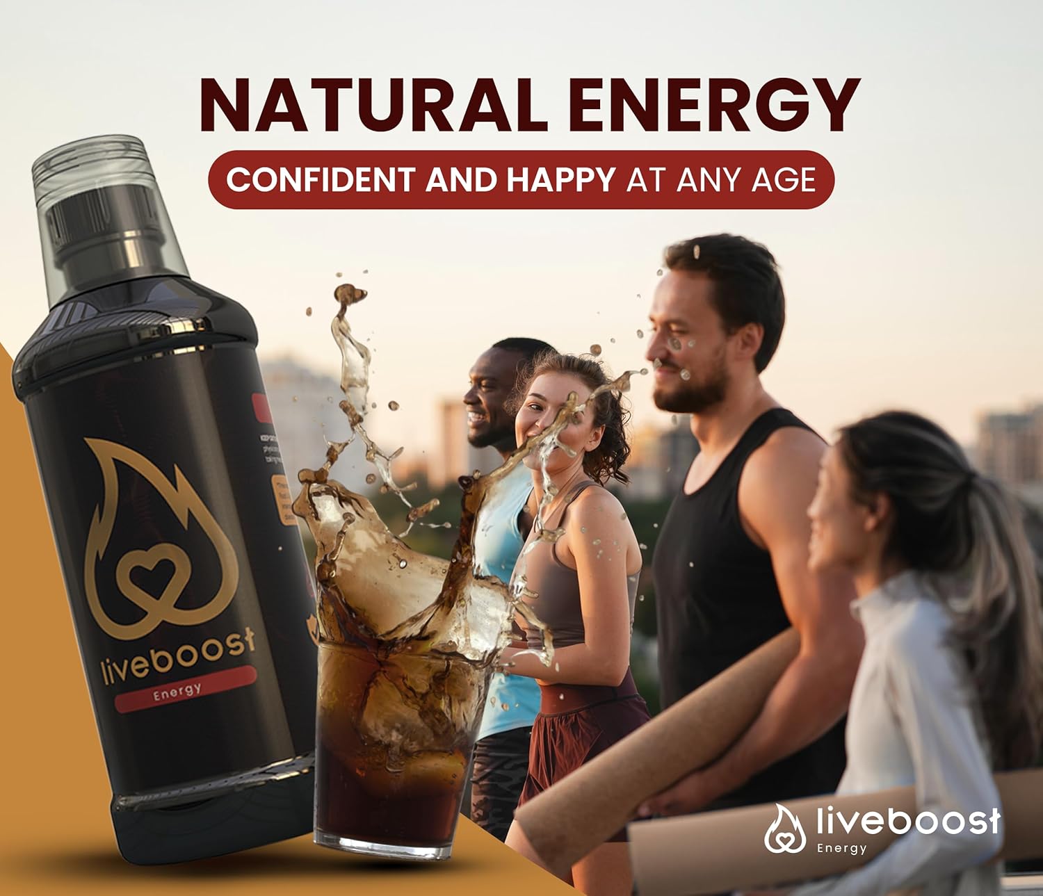 LIVEBOOST Fast Acting Liquid Supplement for Men and Women - Natural Ingredients, Supports Energy and Circulation, 480ml - görsel 2
