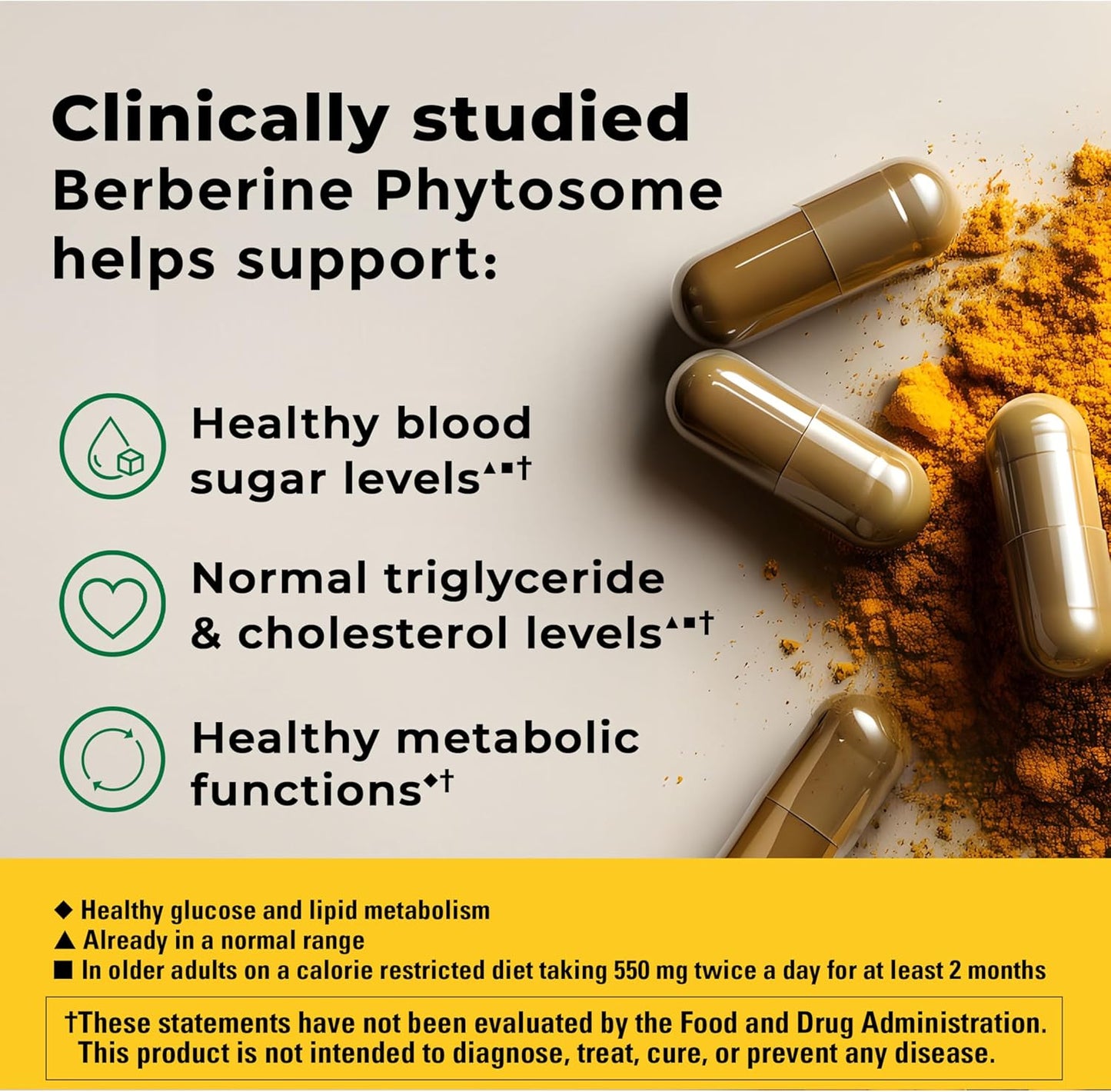 Nature Made Better Absorption Berberine Phytosome Food Supplement, 1100mg, 60 Capsules - görsel 2