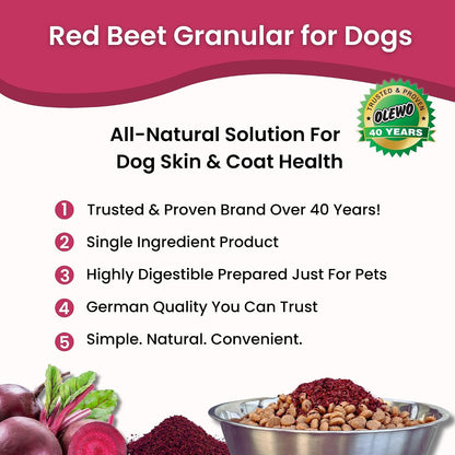 Olewo Red Beets for Dogs Granules – 623 g