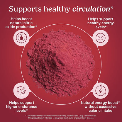 Santo Remedio Circulación Plus with Beet Extract – Nitric Oxide & Circulation Support Drink, Energy & Stamina Support, Cherry Flavour – Vegan Superfood Supplement – 30 Servings