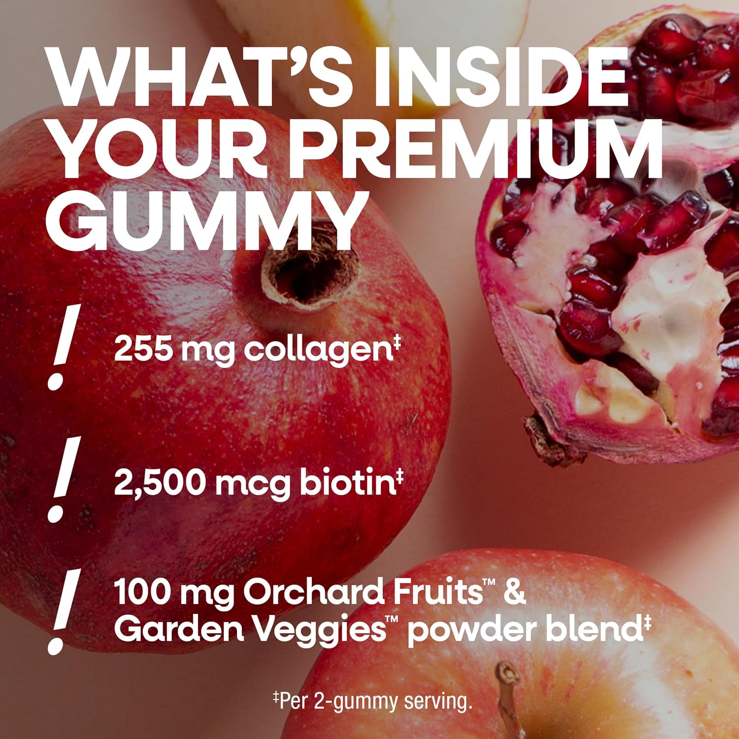 Nature's Way Alive! Premium Hair, Skin & Nails Gummies with Biotin, Collagen, Vitamins C & E, Strawberry, 60 Count - görsel 6