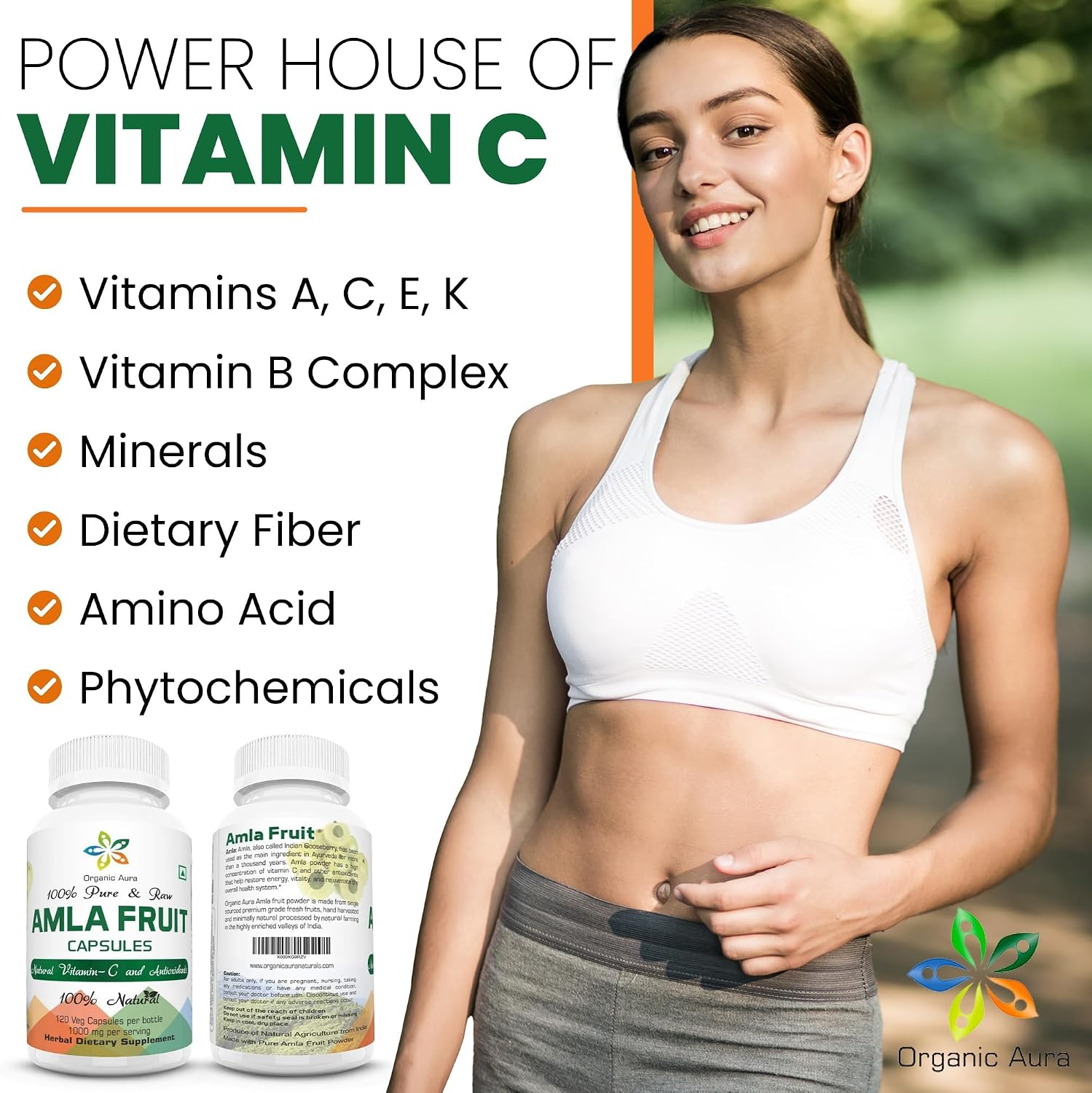 AMLA Capsules – 1000mg per Serving, 120 Vegetable Capsules – Raw Wholefood Superfood - görsel 5