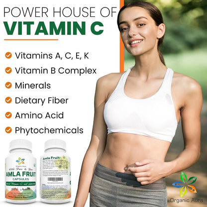 AMLA Capsules – 1000mg per Serving, 120 Vegetable Capsules – Raw Wholefood Superfood