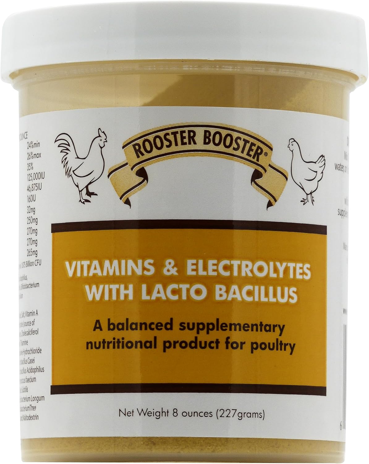Rooster Booster Vitamins and Electrolytes with Lactobacillus, Natural, 227 g - görsel 1