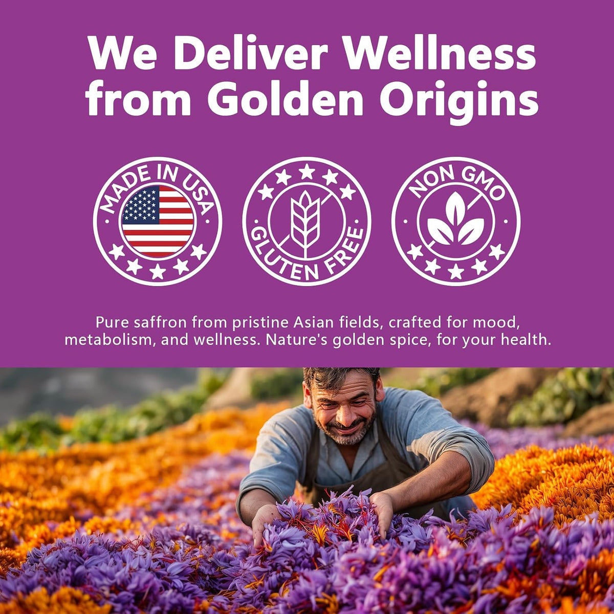 HyberVive Saffron Supplements 88.5mg - 90 Vegan Capsules - görsel 9