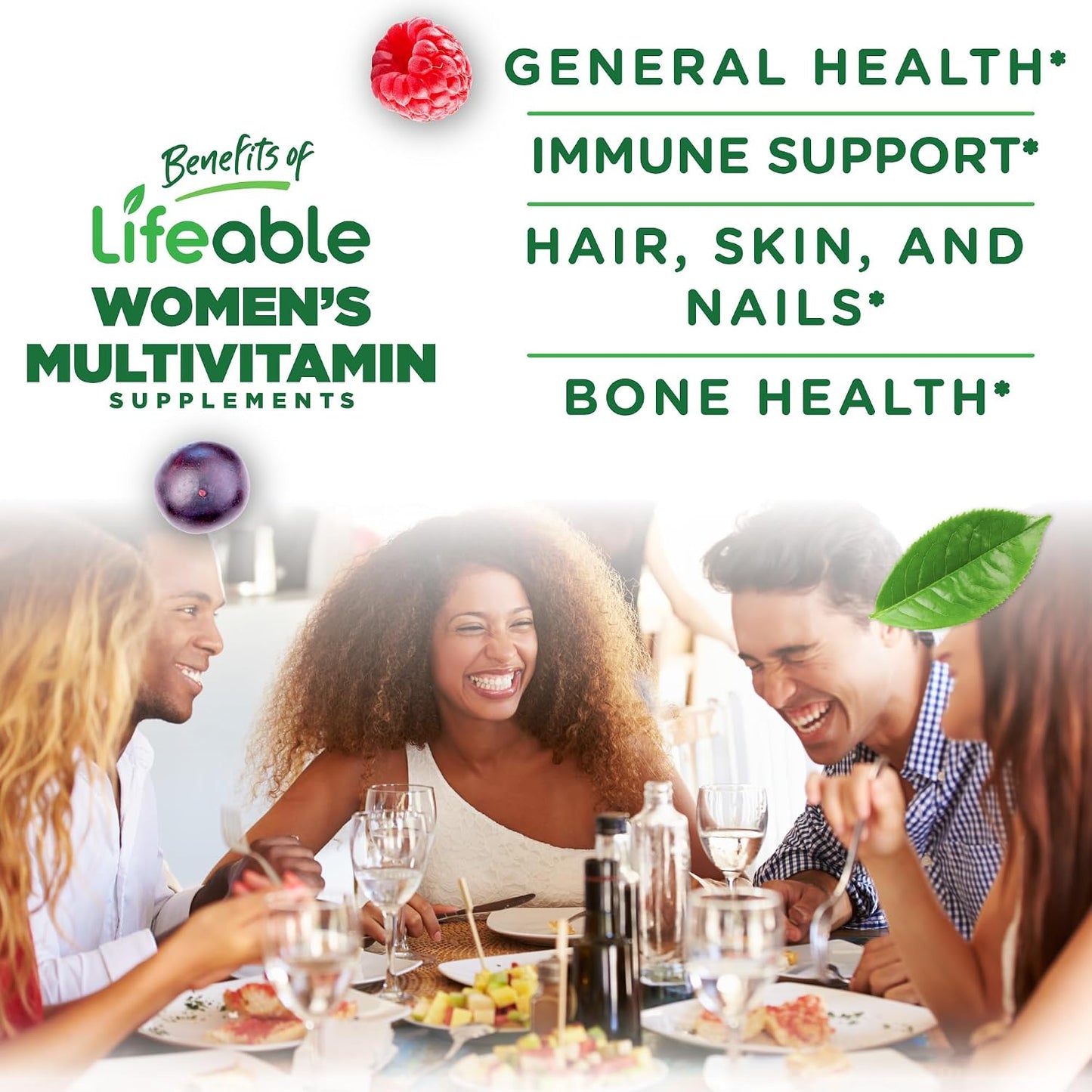 Lifeable Women's Multivitamin Gummy | with Vitamin A, C, D, E, Niacin, B6, Folate, B12, Biotin, Pantothenic Acid, Iodine, Zinc | Great Tasting Multivitamin for Women Gummies | 90 Gummies - görsel 3