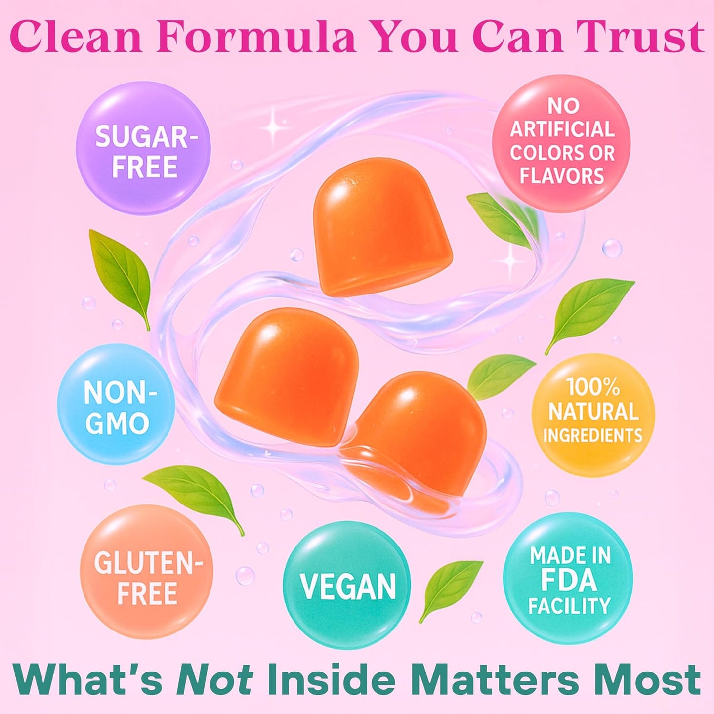Dr. Lu Happy Girl Feminine Balance Gummies – Pineapple Gummies for Women pH Balance with Probiotics & Immune Support, Sugar-Free, Vegan – 60 Count - görsel 4