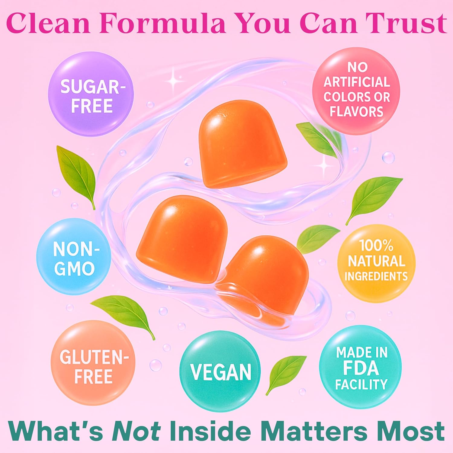 Dr. Lu Happy Girl Feminine Balance Gummies – Pineapple Gummies for Women pH Balance with Probiotics & Immune Support, Sugar-Free, Vegan – 60 Count - görsel 4