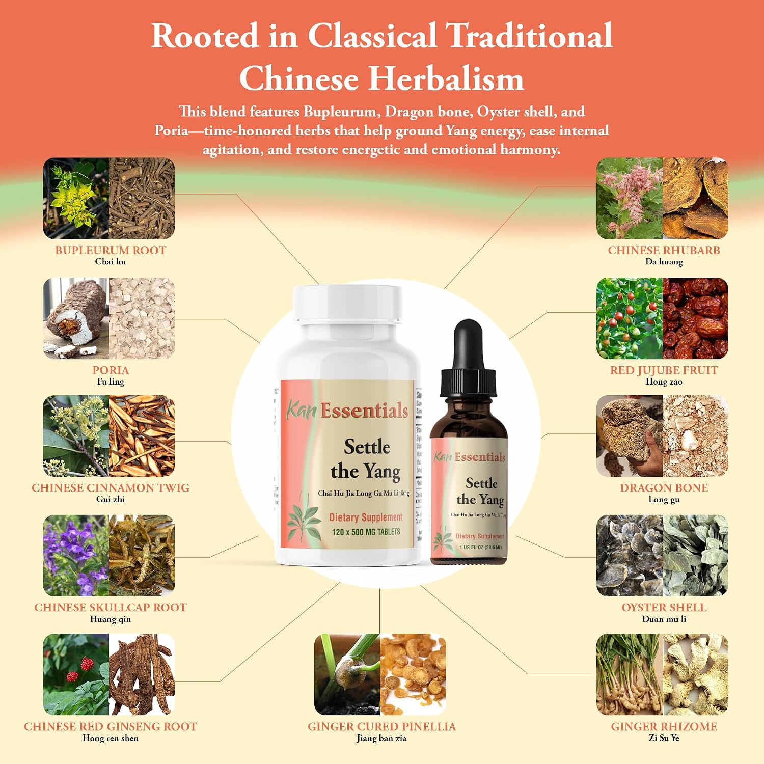 Kan Herb Company Settle the Yang – Traditional Chinese Herbal Blend for Dogs and Cats, 120 Tablets - görsel 4