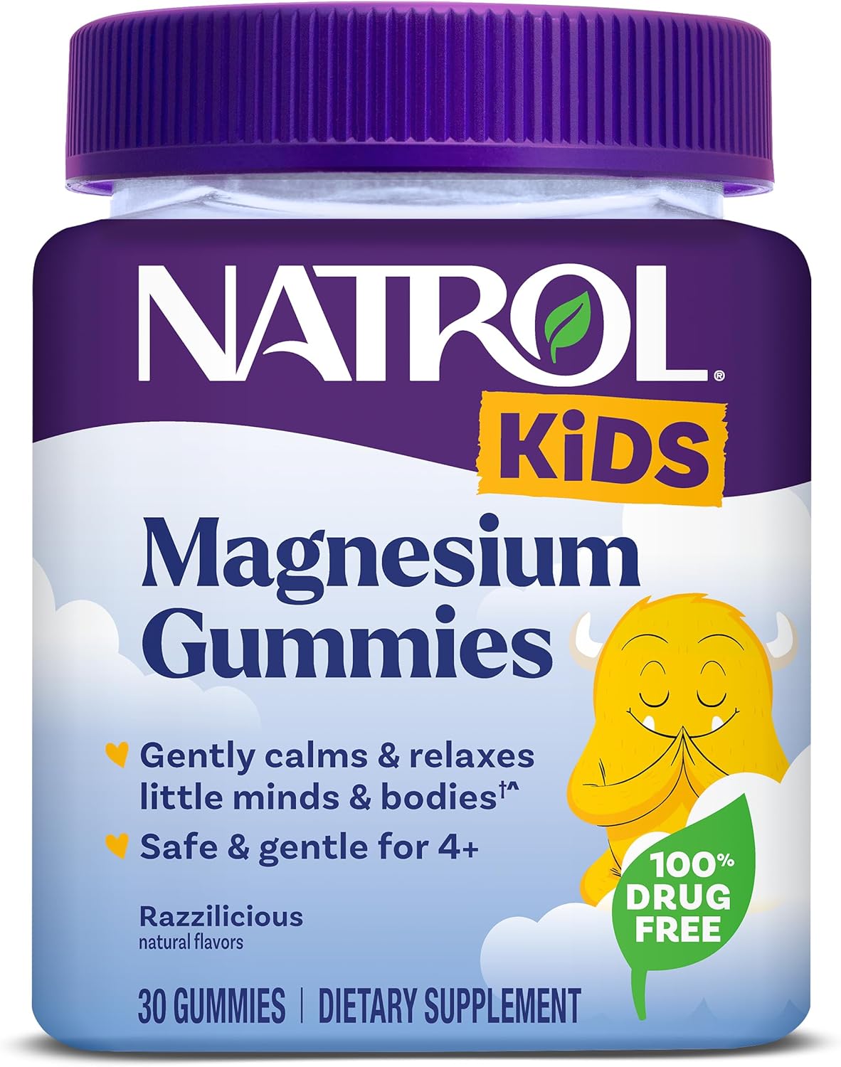 Natrol Kids Magnesium Citrate Gummies, Raspberry Flavour, 30 Chews – Food Supplement - görsel 1
