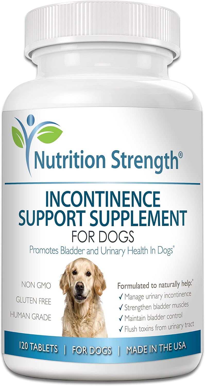 Dog Incontinence Support – Organic Herbal Supplement for Bladder Control – 120 Chewable Tablets - görsel 1