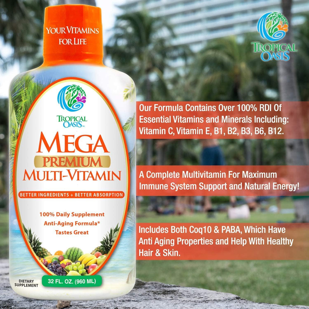 Mega Premium Liquid Multivitamin - Orange Flavour, 32 Servings - görsel 7
