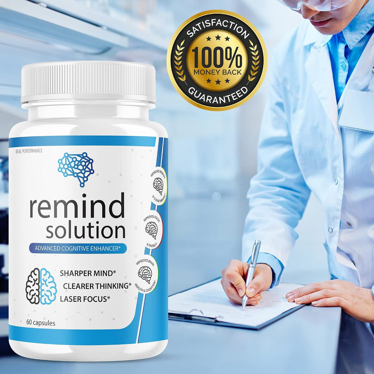 Remind Solution for Memory and Cognitive Support – 120 Capsules (Pack of 2) - görsel 4