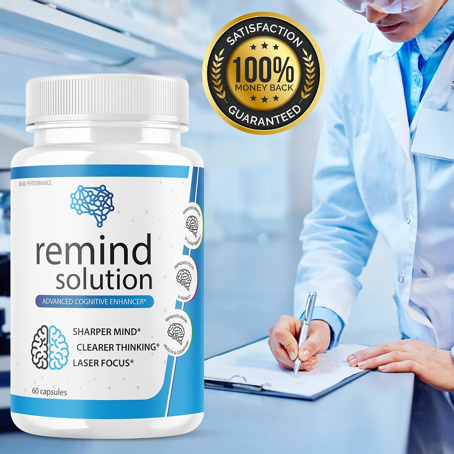 Remind Solution for Memory and Cognitive Support – 120 Capsules (Pack of 2) - görsel 4