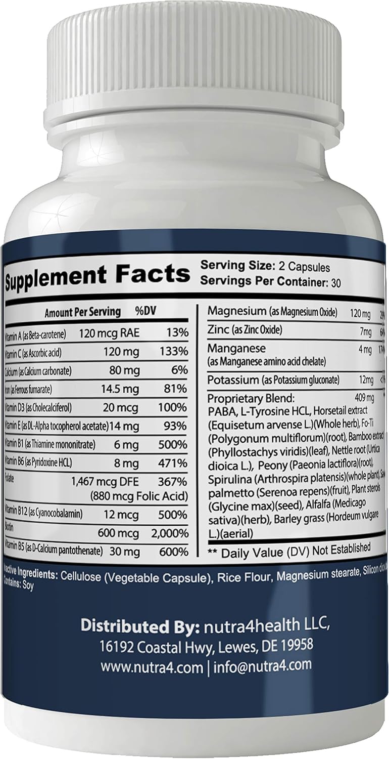 Revifol Hair, Skin and Nails Supplement - Advanced Biotin Formula - 60 Capsules - görsel 2