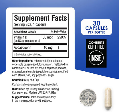 Prevagen Regular Strength - 30 Capsules (2 Pack) | Brain Supplement with Apoaequorin & Vitamin D3 | Includes 7-Day Pill Minder