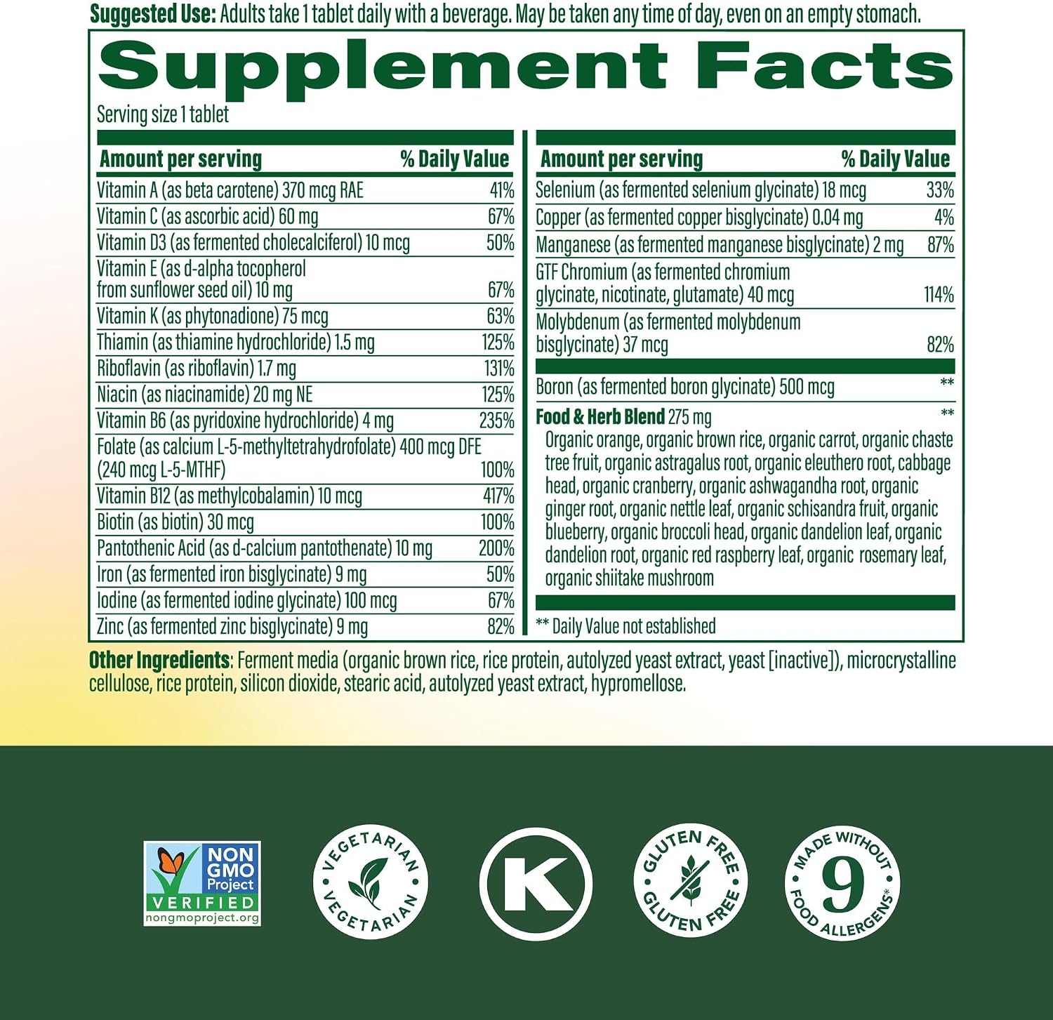 MegaFood Women's Multivitamin One Daily – 90 Tablets - görsel 3