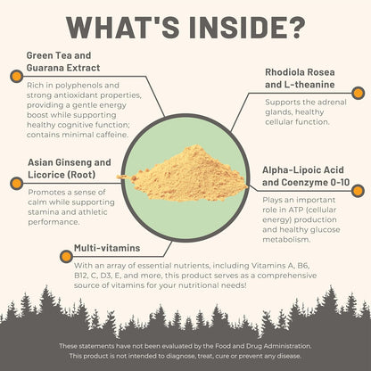 Mountain Peak Nutritionals Energy Formula - All-in-One Multi-Mineral Powder - Orange Flavour (255g, 30 Servings)
