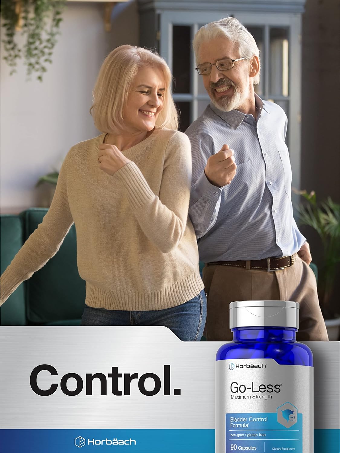 Horbäach Go Less Bladder Control Supplement | 90 Capsules | Maximum Strength Capsules for Women and Men | Non-GMO & Gluten-free Formula - görsel 6