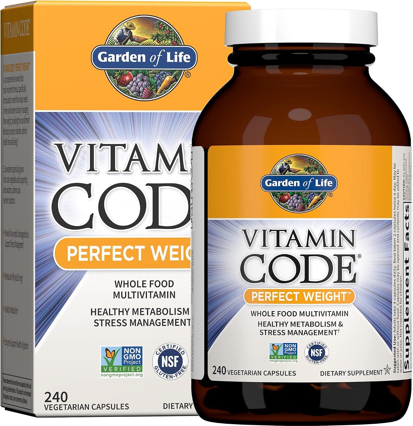 Garden of Life Vitamin Code Perfect Weight Multivitamin, 240 Capsules - görsel 1