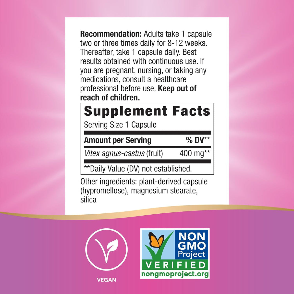 Nature's Way Vitex Fruit, Traditional Menstrual Support, 320 Capsules - görsel 5
