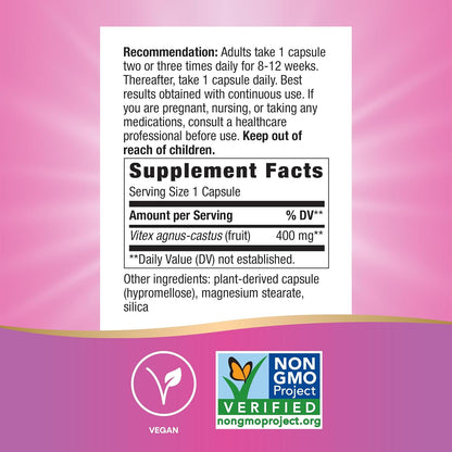 Nature's Way Vitex Fruit, Traditional Menstrual Support, 320 Capsules