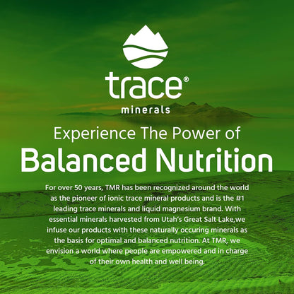 Trace Minerals Power Pak Electrolyte Powder Packets - 1200 mg Vitamin C, Zinc, Magnesium - Lemon & Lime - 60 Packets