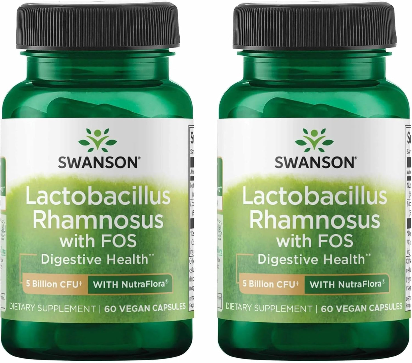 Swanson Lactobacillus Rhamnosus with FOS - 5 Billion CFU - Digestive Support with Fructooligosaccharides - Vegan - 60 Vegan Capsules - görsel 10