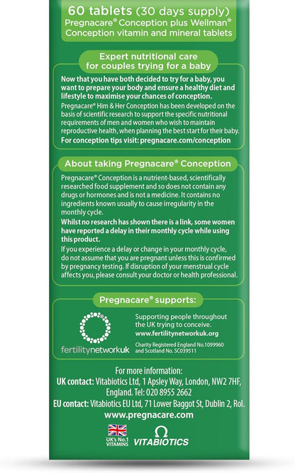 Vitabiotics Pregnacare His & Her Conception - 2x30 Tablets
