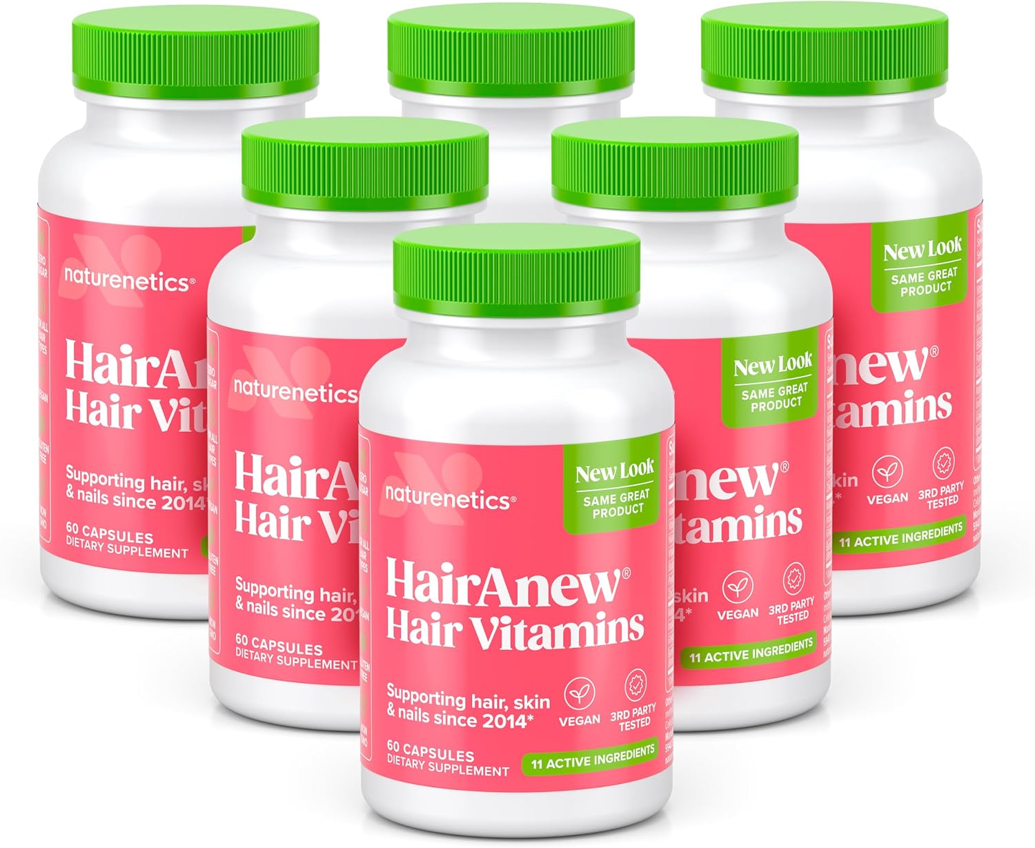 HairAnew Hair Growth Vitamins - 5000mcg Biotin - 60 Capsules - görsel 1