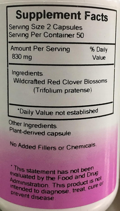 Red Clover Blossoms - 100 Vegicaps by Christopher's Original Formulae